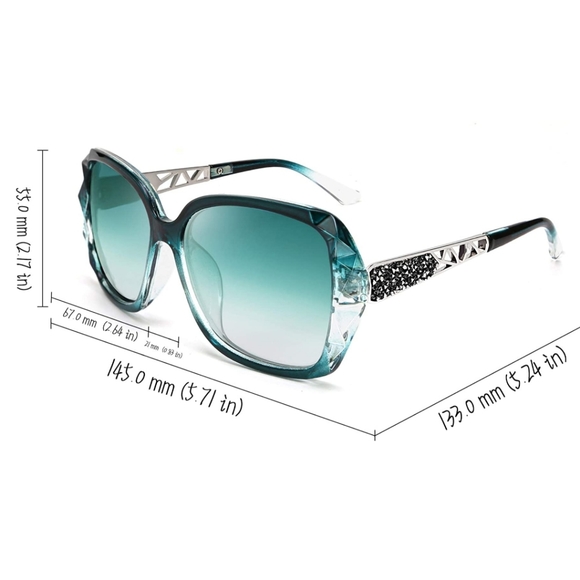 Women sunglasses square glasses polarized shiny - Picture 12 of 14